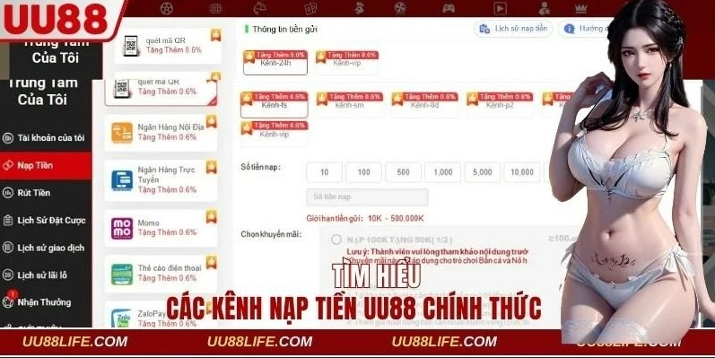 Tìm hiểu các kênh nạp tiền UU88 chính thức